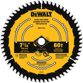 DeWALT DWA171460 Circular Saw Blade, 7-1/4 in Dia, 5/8 in Arbor, 60-Teeth, Tungsten Carbide Cutting Edge